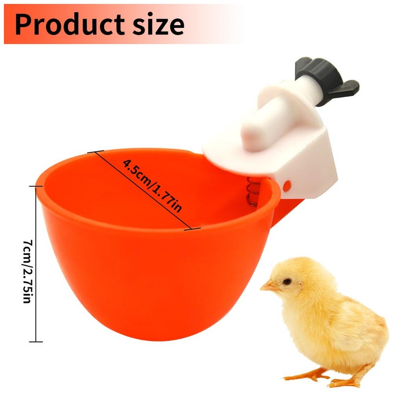 MODUODUO Automatic Drinker Cups with Nipple Drinking 12 Sets for Bird Poultry Upgraded Chicken Waterer Pigeon Quail - Image 2